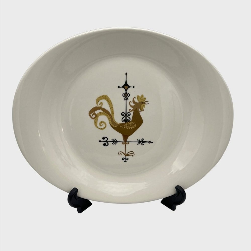 Edwin Knowles Weather Vane Pattern 12" Serving Platter MCM Farmhouse Style 1959